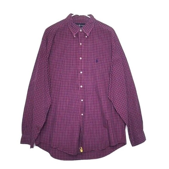 Ralph Lauren Classic Fit Long Sleeve Button Down Check Shirt Men's Medium /eaa454046